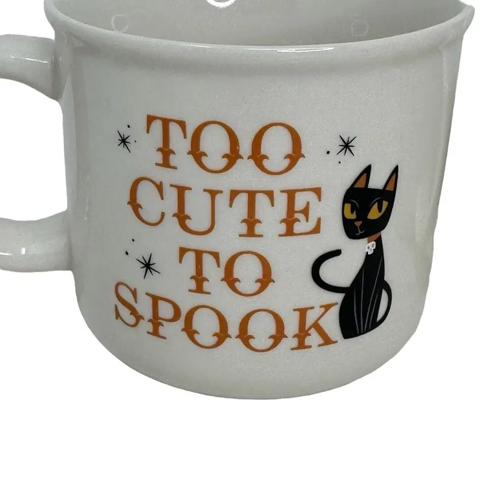 2 Hyde & Eek Halloween - Too Cute to Spook - Black Cat Coffee Mugs